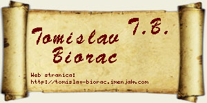 Tomislav Biorac vizit kartica